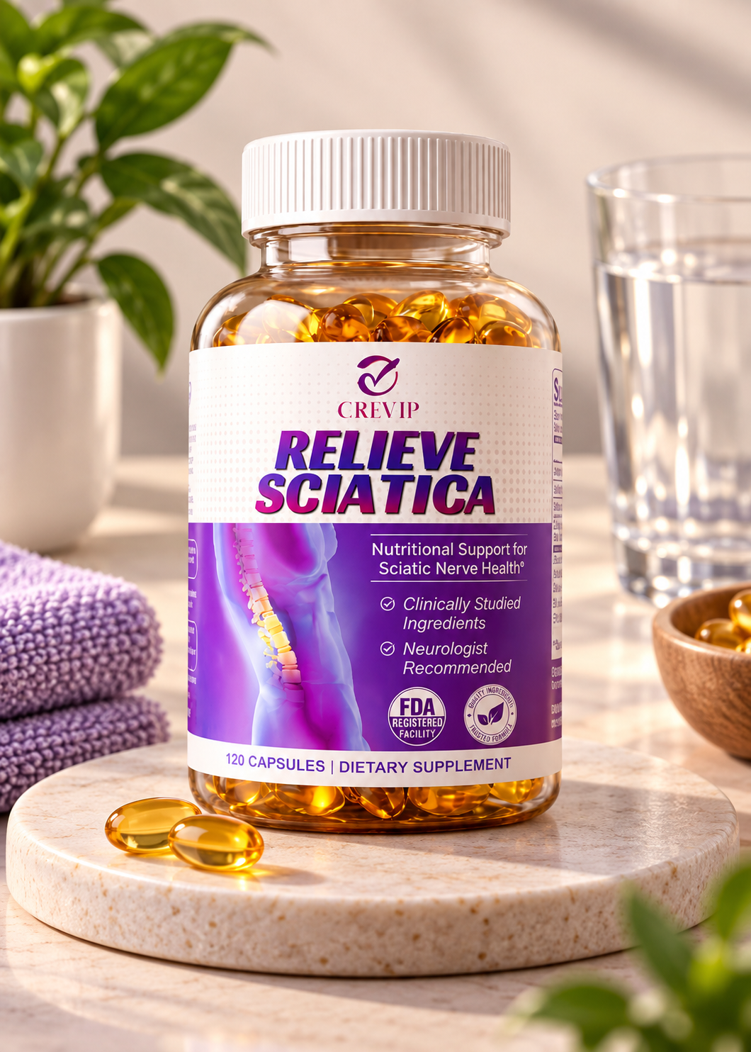 RELIEVE SCIATICA 120 CAPS NERVE HEALTH